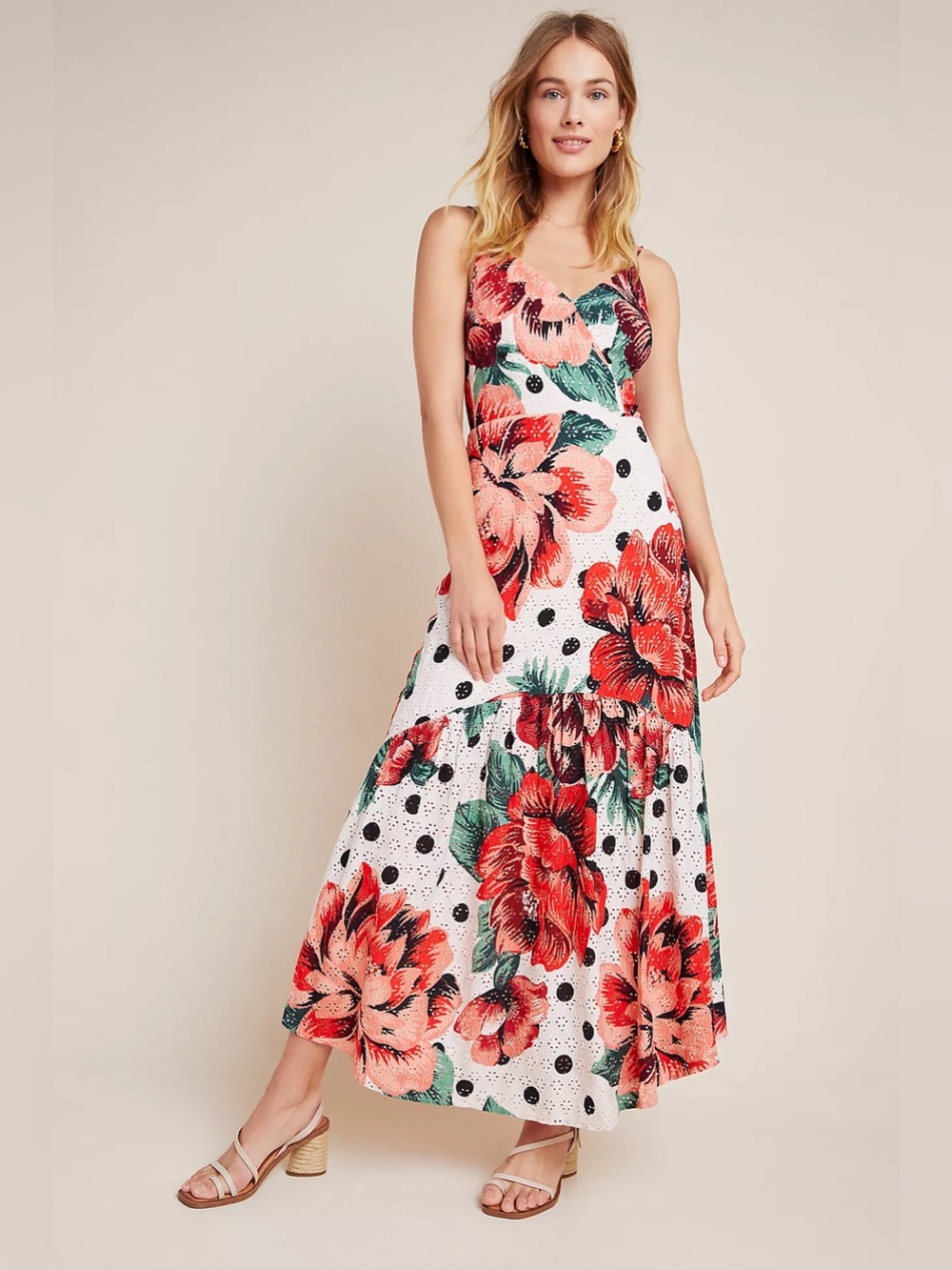 Farm Rio Riviera Eyelet Maxi Dress 14 - Picture 3 of 16